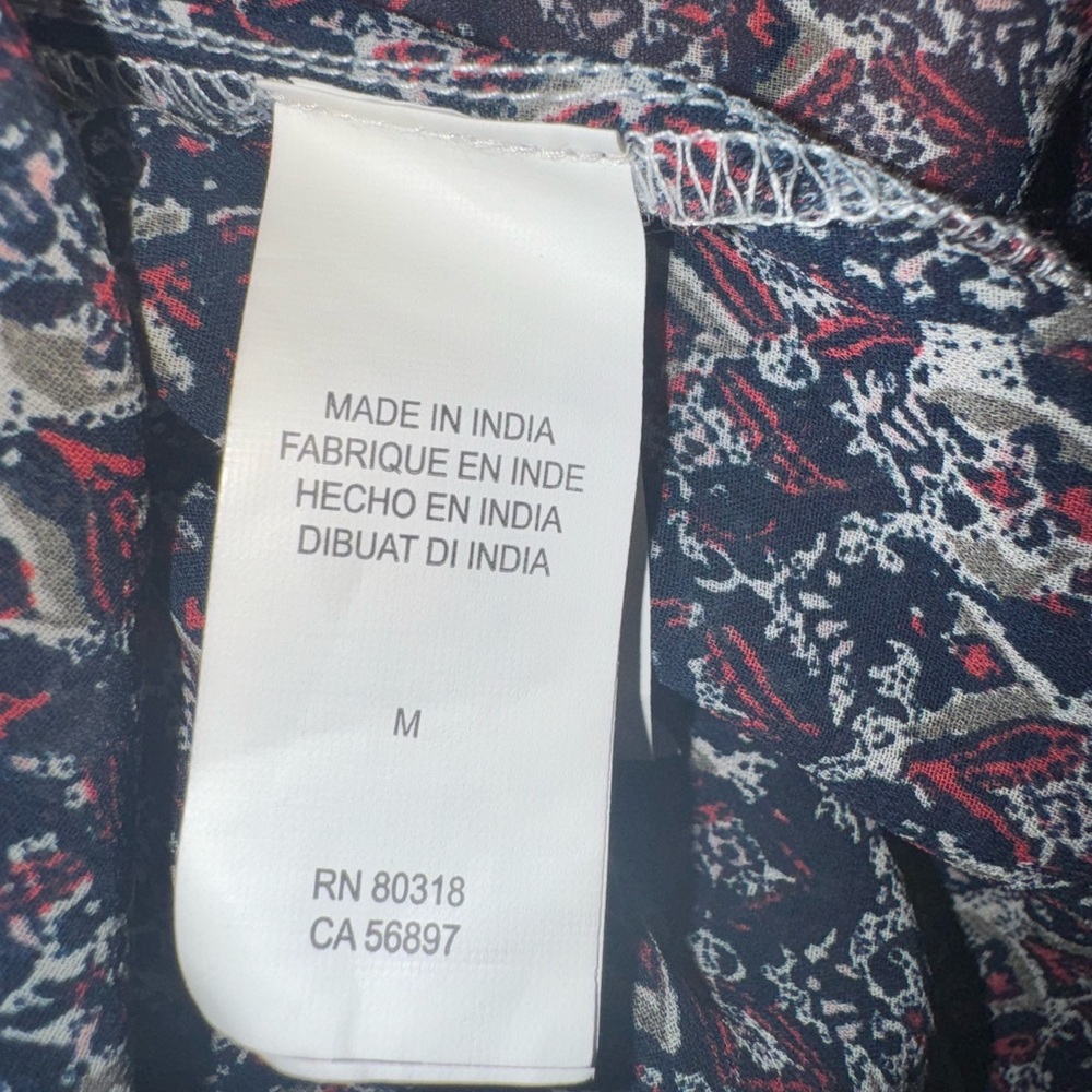 Lucky Brand Boho Multicolor Patterned Blouse - image 9